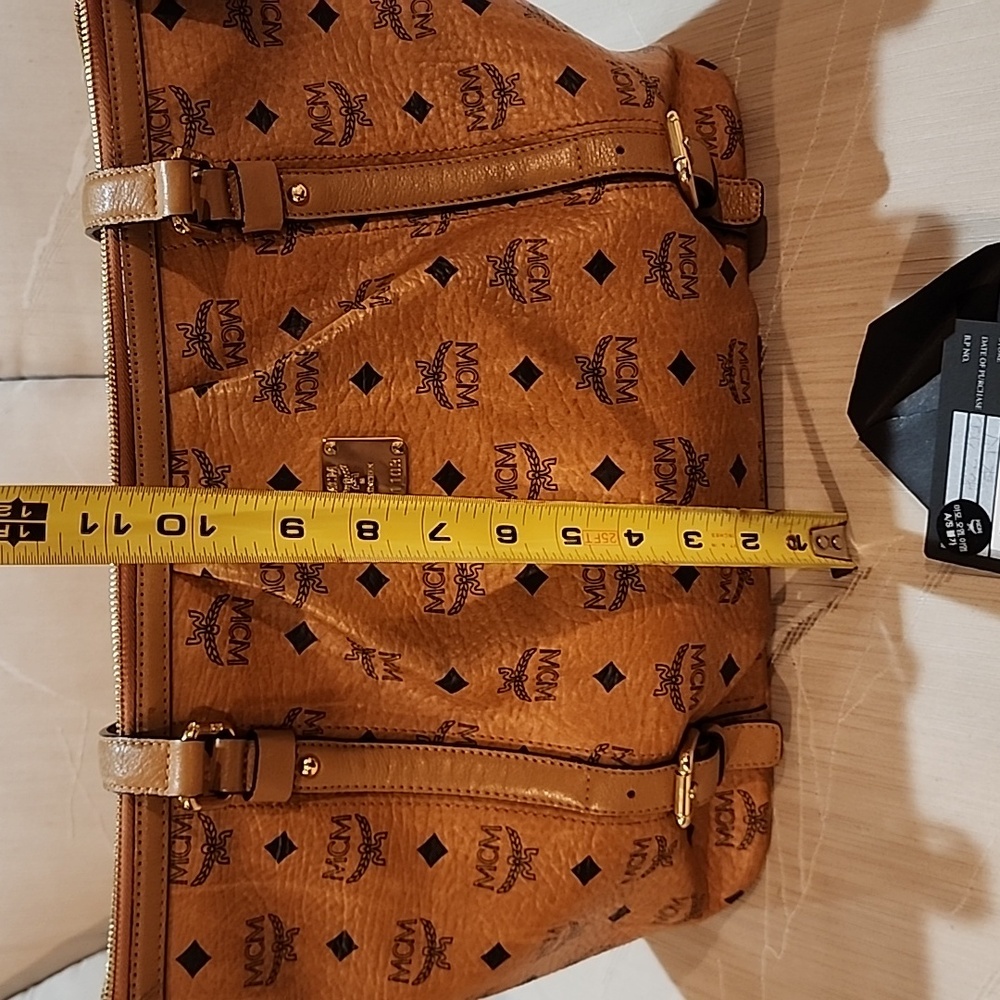 MCM Tan Leather Tote Bag - Picture 11 of 14